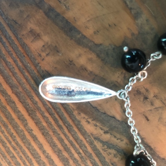 Necklace with Black and Sterling Beads - Picture 3 of 4